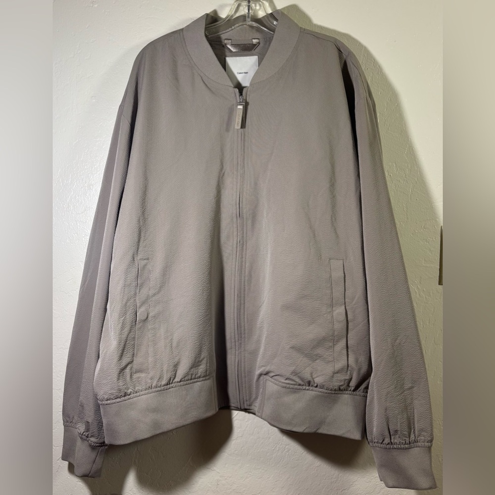 Calvin Klein Light Gray Bomber Jacket